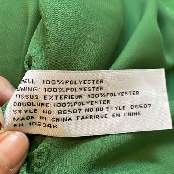 Tulle green polyester summer dress - Picture 7 of 8